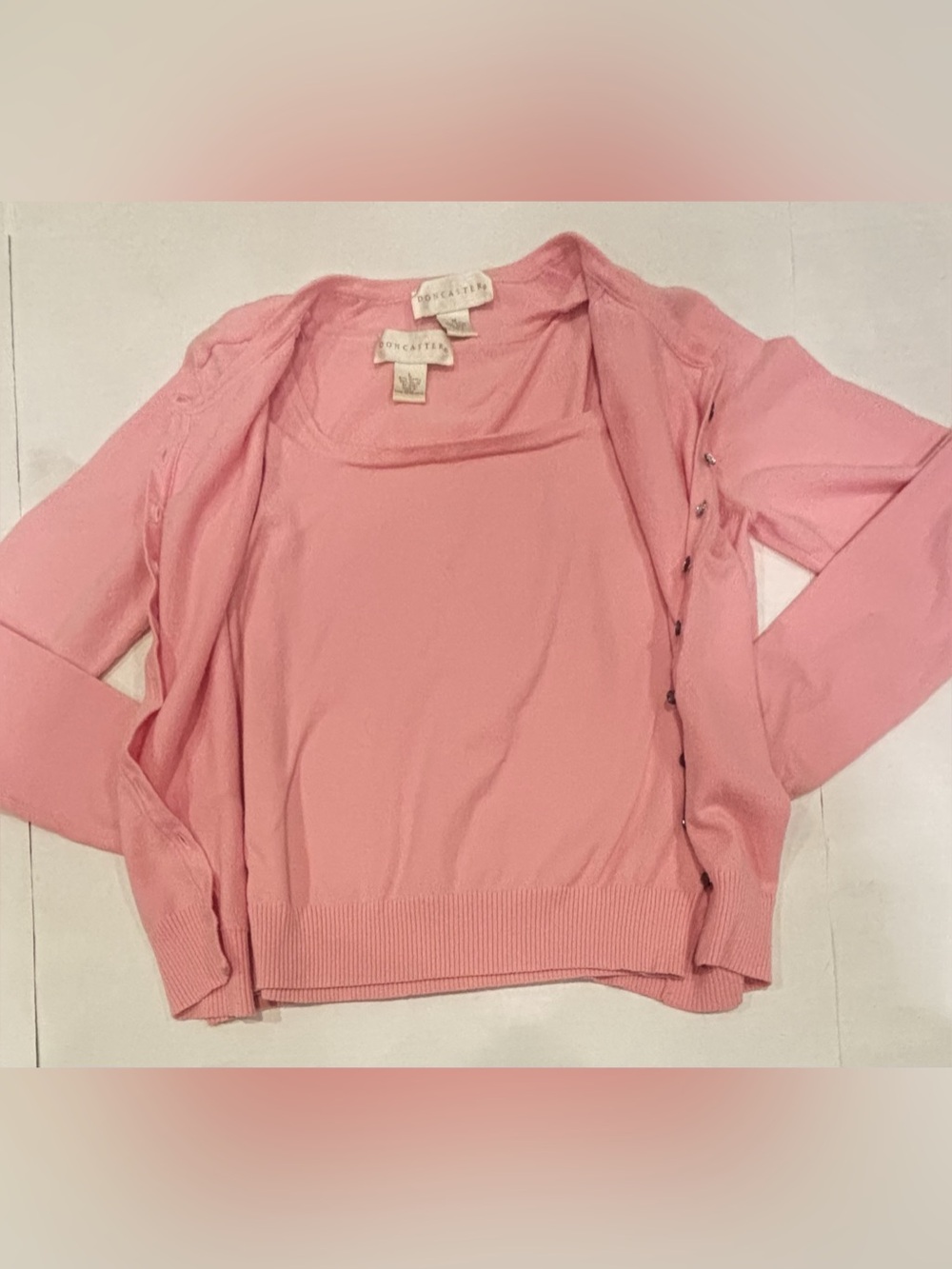 Doncaster Pink Cardigan & Shell Set Size Large - Picture 4 of 6
